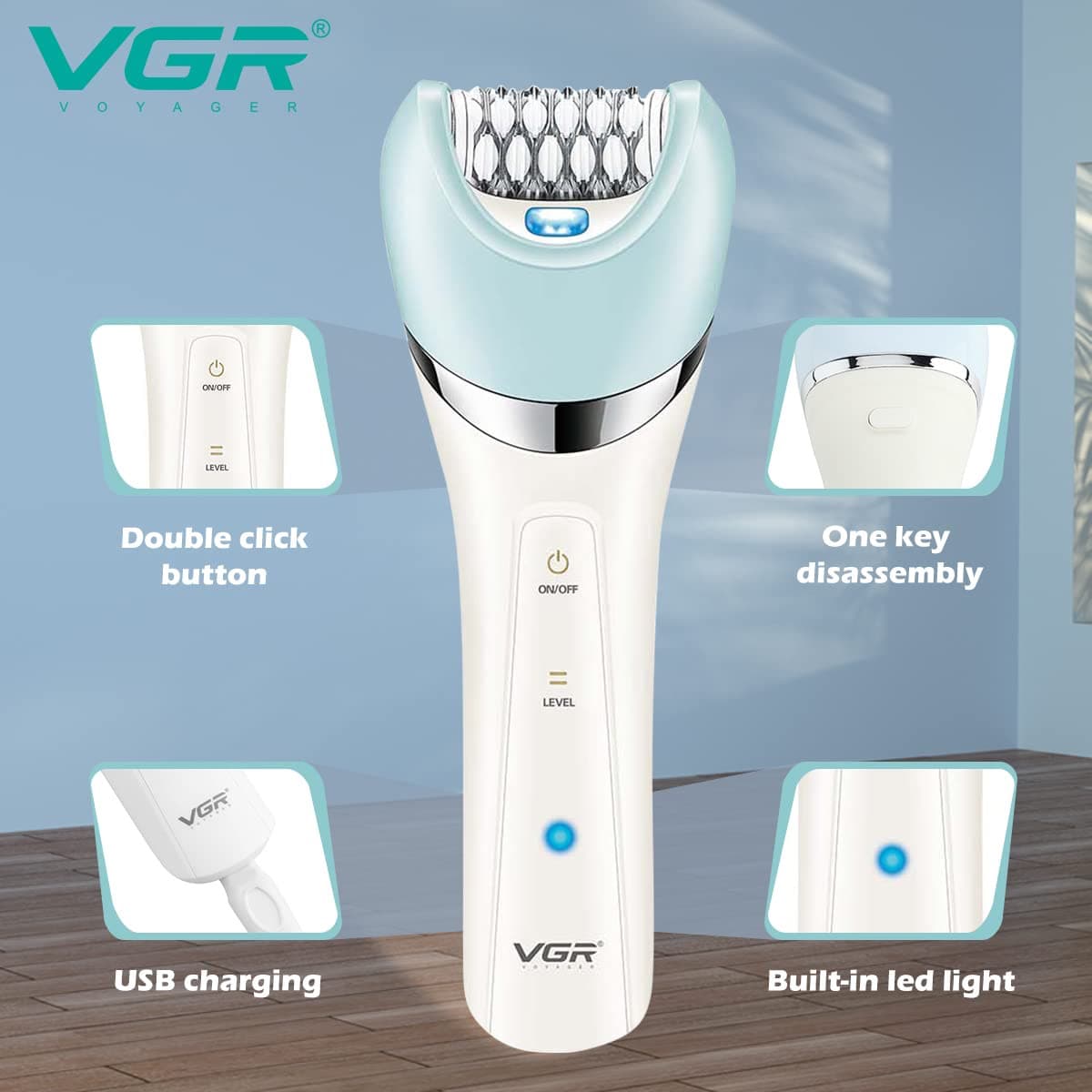 اپیلاتور پنج کاره وی جی ار مدل V-703 — تصویر ۵