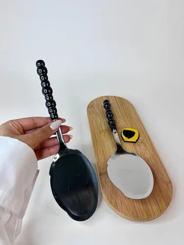 کفگیر مرواریدی مشکی