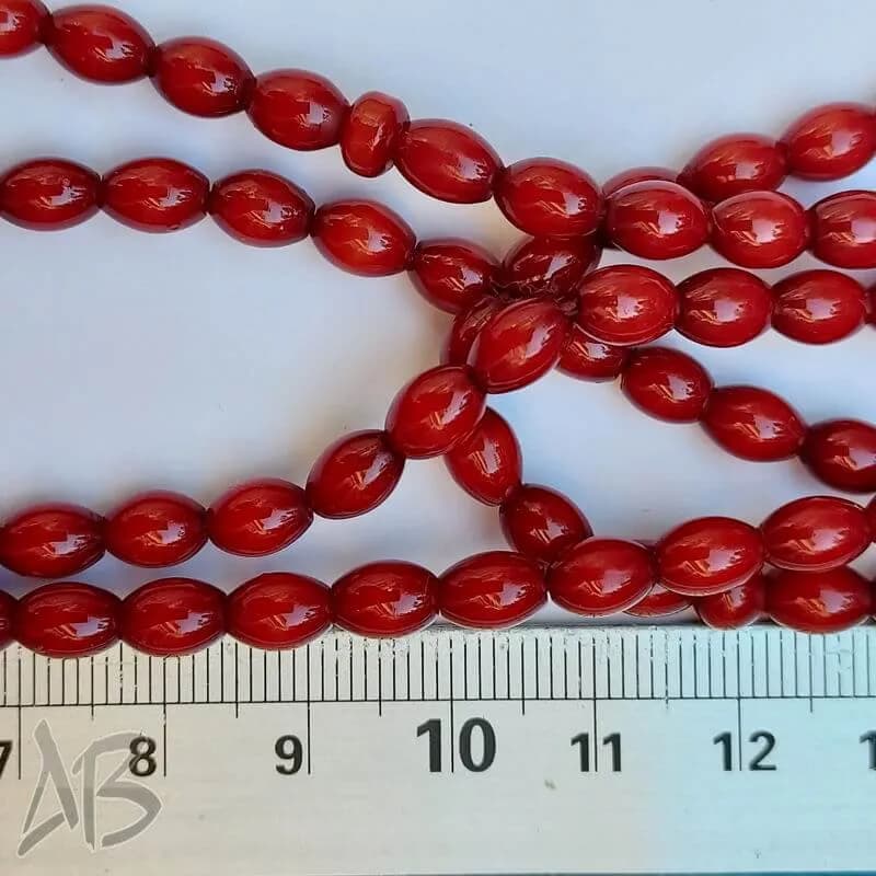 تسبیح سندلوس اصل کد 950 صددانه (101 دانه) تراش گندمی رنگ شده کهرمان آقابزرگ — تصویر ۶