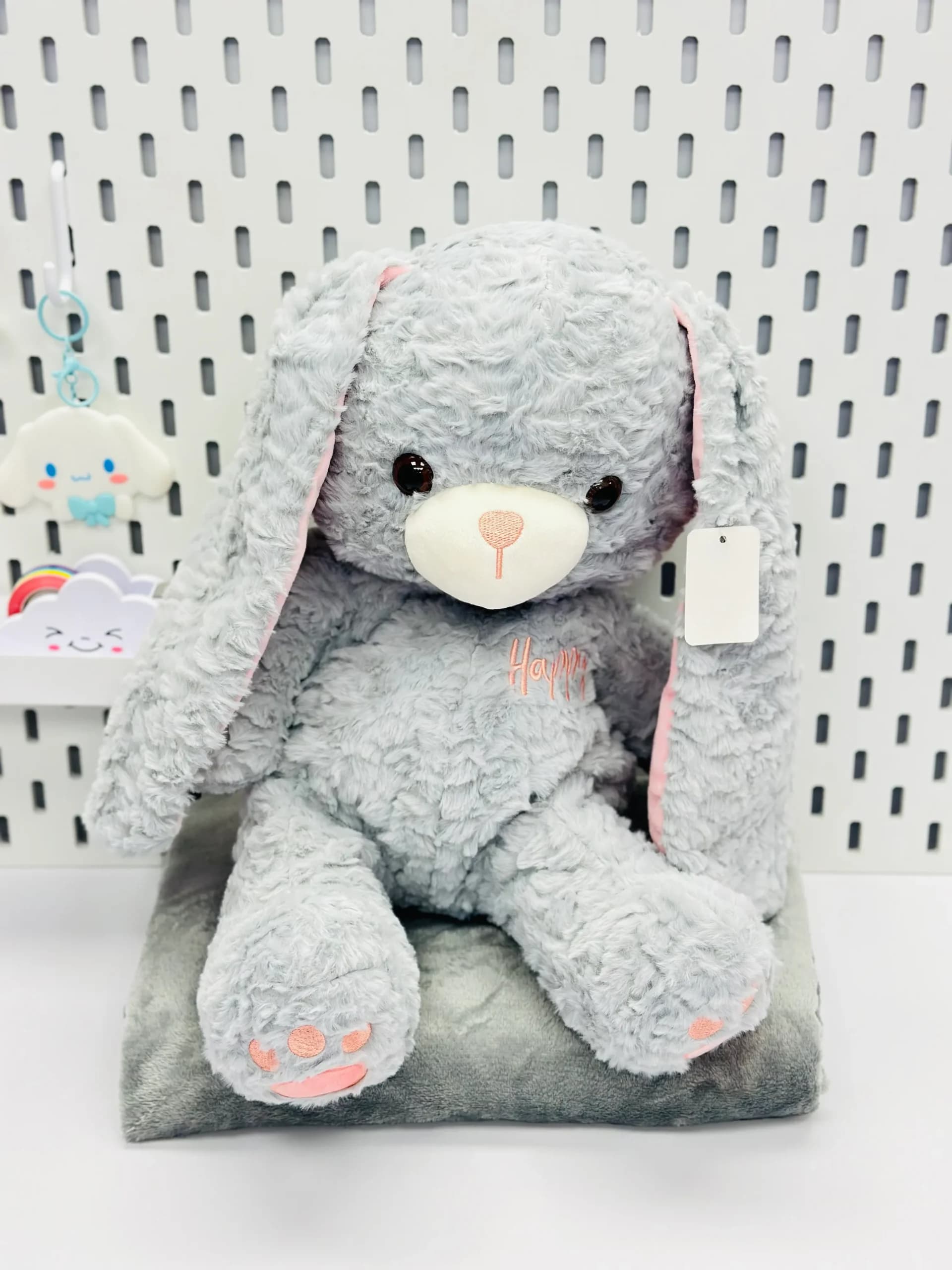 پتو بالشتی خرگوش گوش بلند طوسی Rabbit