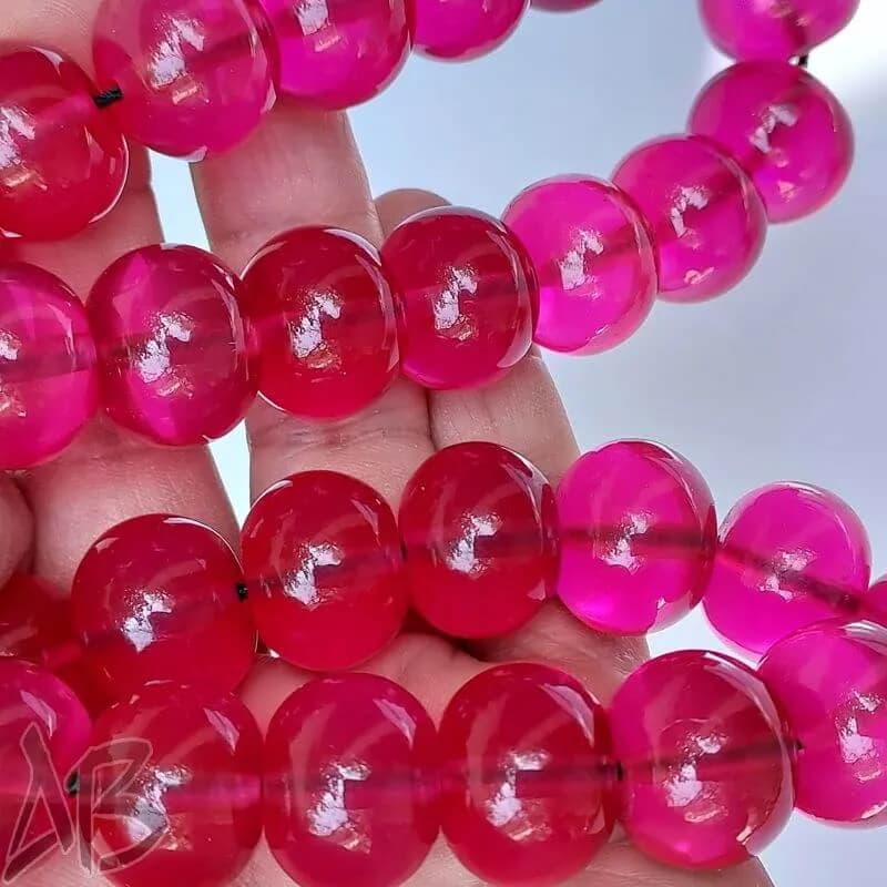 تسبیح سندلوس 33 دانه بودار اپالین خوشرنگ چرتکه ای تراش کردستان کد 860 آقابزرگ — تصویر ۴