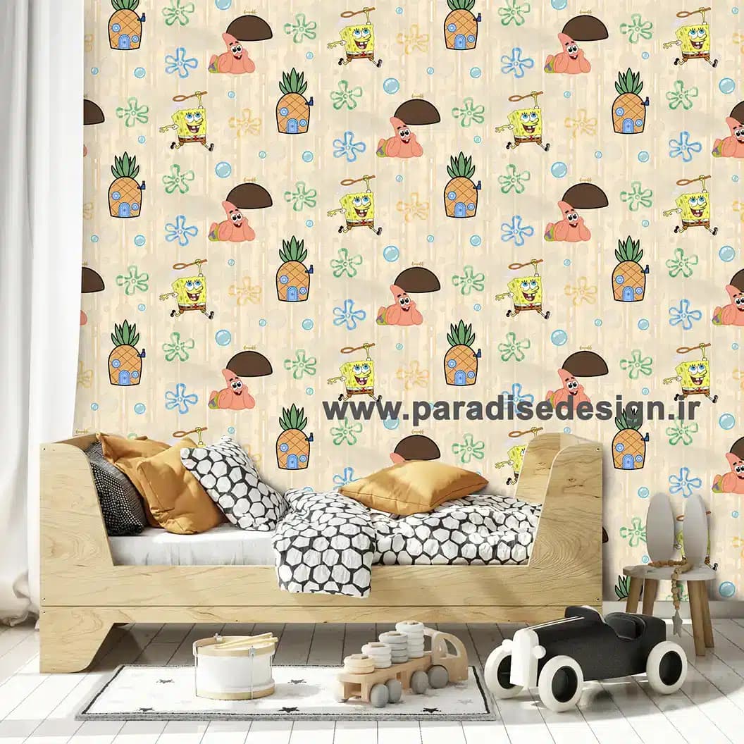 کاغذ دیواری کودک باب اسفنجی کد D24