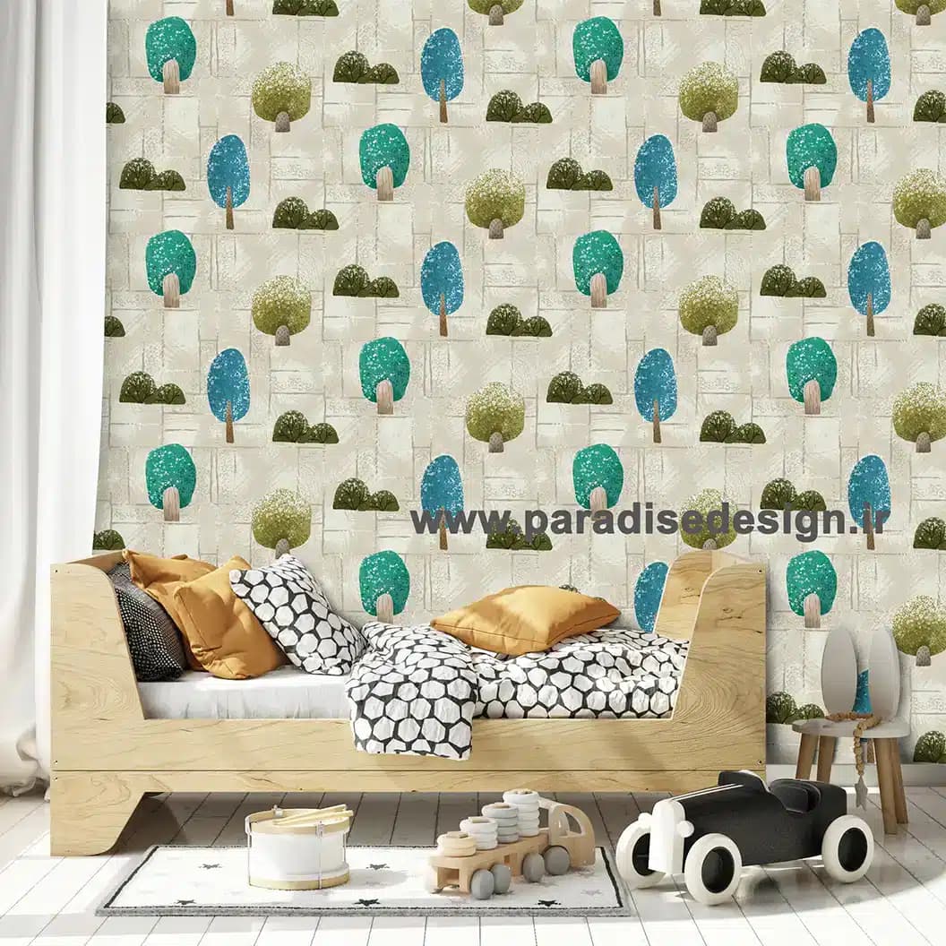 کاغذ دیواری کودک طرح جنگل کد D12