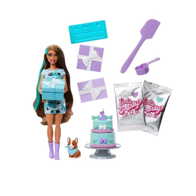 عروسک باربی party unboxed مدل my dog birthday کد JFG68 — تصویر ۸