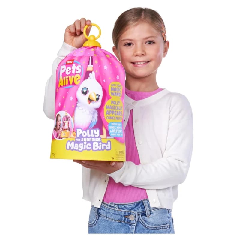 پرنده رباتیک سخنگو Pets Alive Polly مدل Magic Bird برند zuru — تصویر ۳