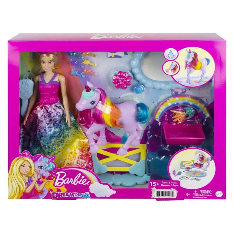 عروسک باربی مدل Barbie Dreamtopia Doll And Unicorn — تصویر ۲