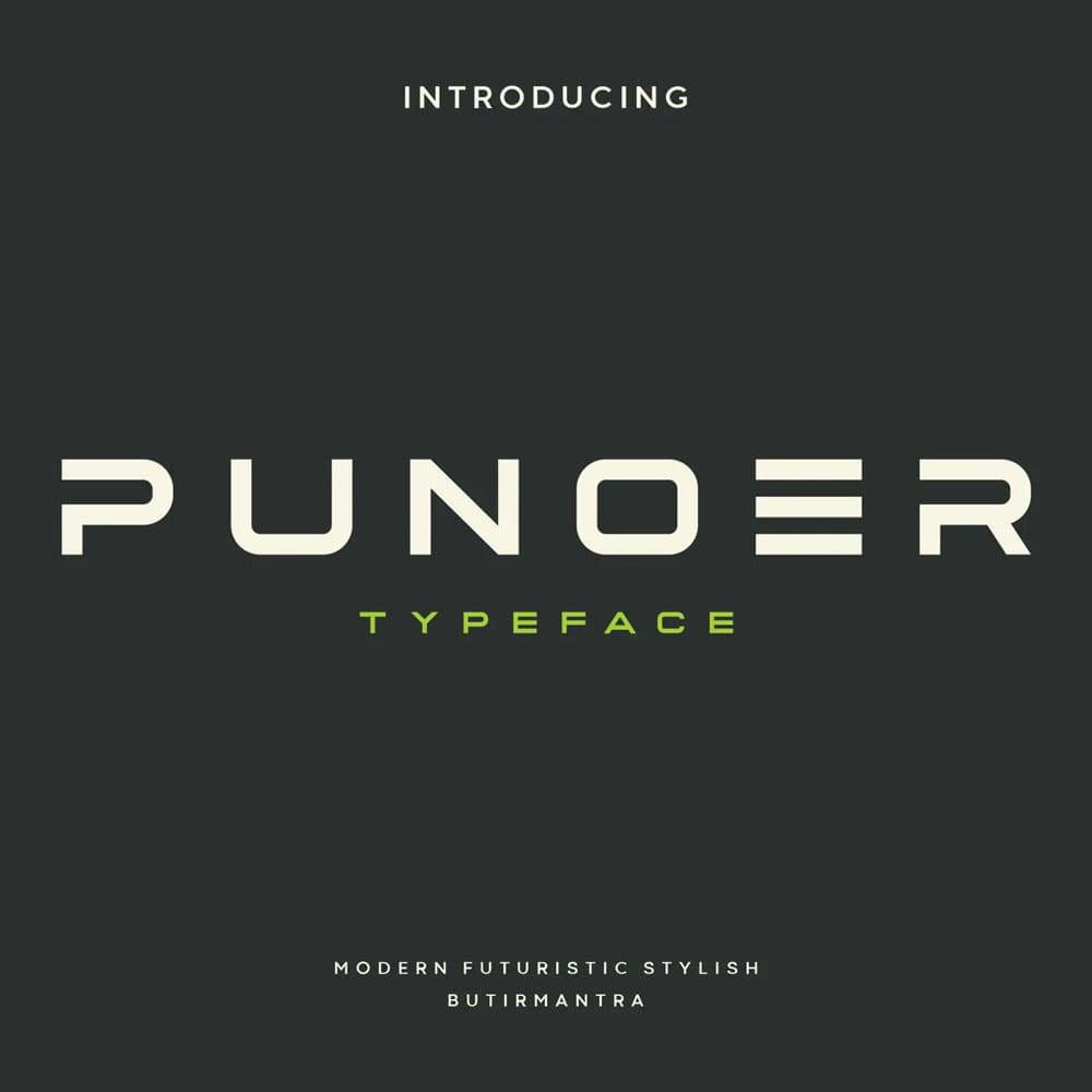 فونت انگلیسی punoer