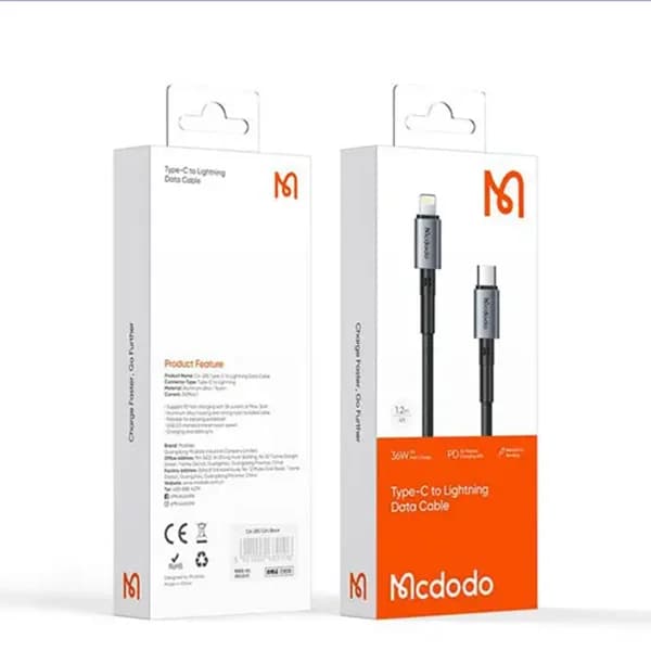 کابل شارژ تایپ سی به لایتنینگ 36 وات CA-2850 — تصویر ۳