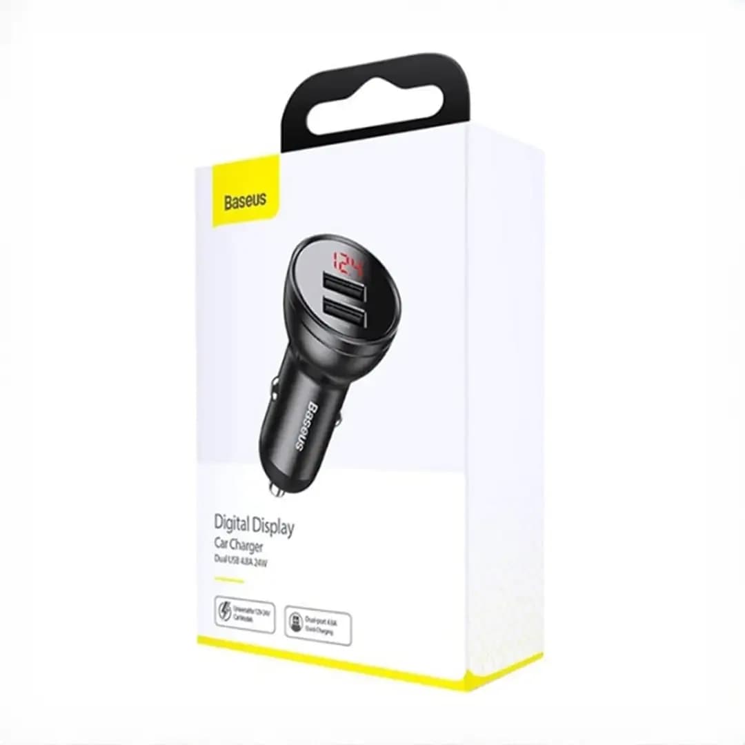 شارژر فندکی دو پورت 24 وات بیسوس CCBX-0G — تصویر ۲