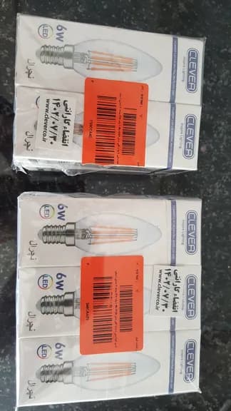 لامپ فیلامنتی 6 وات کلور مدل L-BL-0120 پایه E14 بسته 2 عددی کد B20965 — تصویر ۲