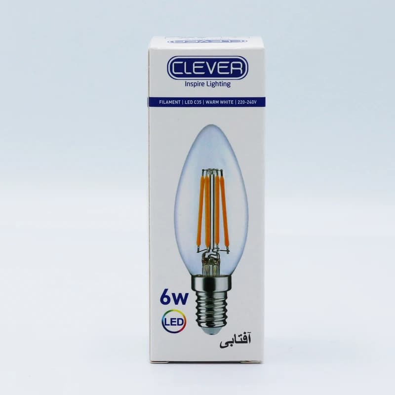 لامپ فیلامنتی 6 وات کلور مدل L-BL-0120 پایه E14 بسته 2 عددی کد B20965