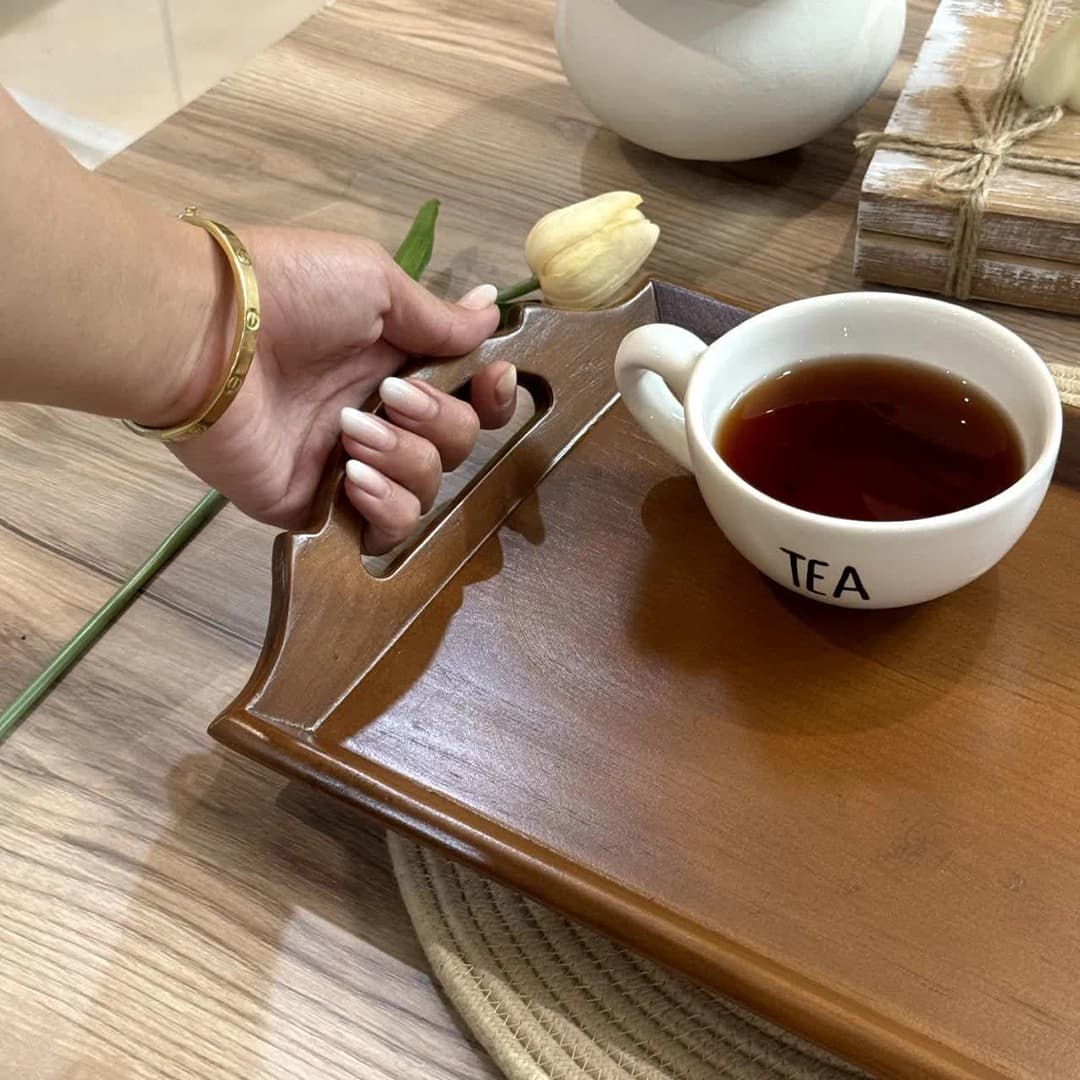 سینی دسته دالبر چوبی — تصویر ۶