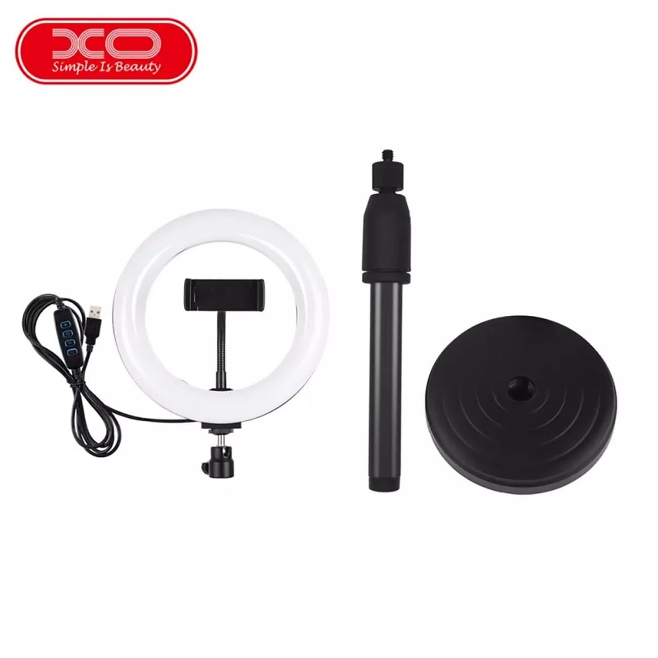 رینگ لایت 8 اینچی و پایه موبایل ایکس او XO BGD002/SMN-8 — تصویر ۳