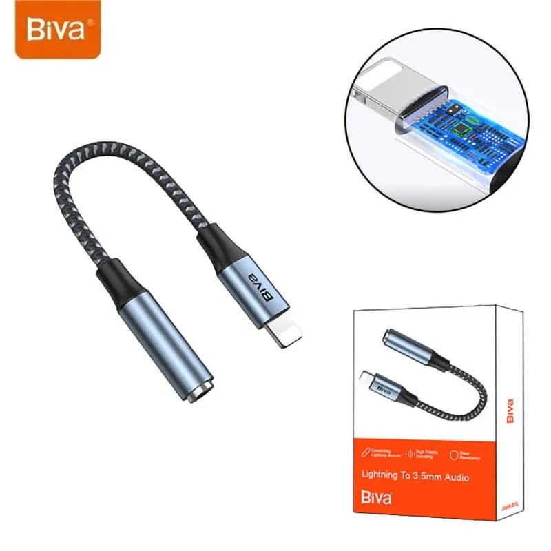 کابل تبدیل لایتنینگ به Aux بیوا Biva Jack-01L — تصویر ۲