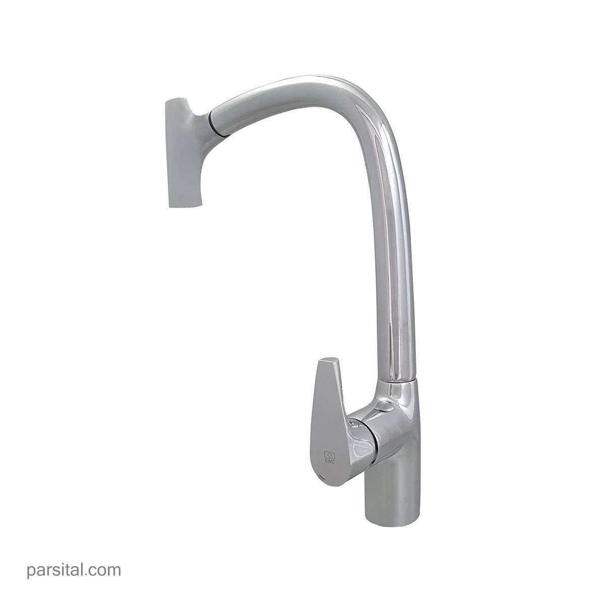 شیر ظرفشویی شاوری کی دبلیو سی مدل کرو چراغدار کروم — تصویر ۳