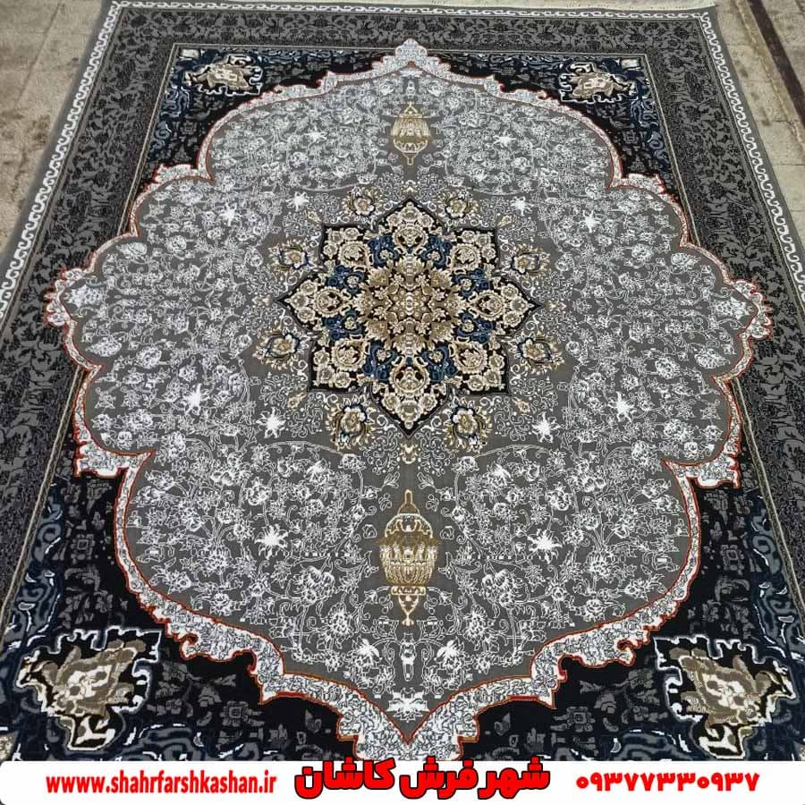 فرش ارزان طوسی میخک طرح 700 شانه — تصویر ۲