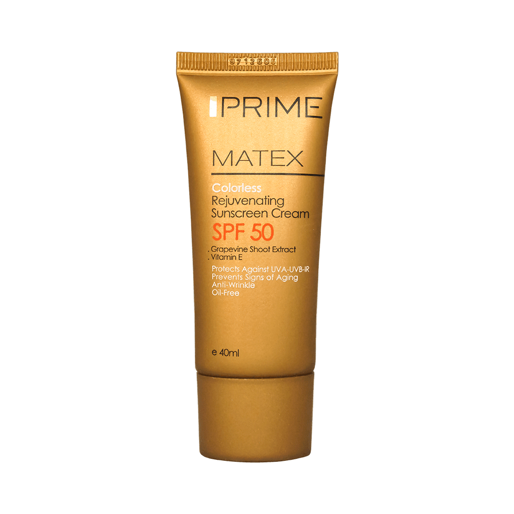 کرم ضد آفتاب جوان کننده پرایم بدون رنگ SPF50 حجم ۴۰ میلی لیتر