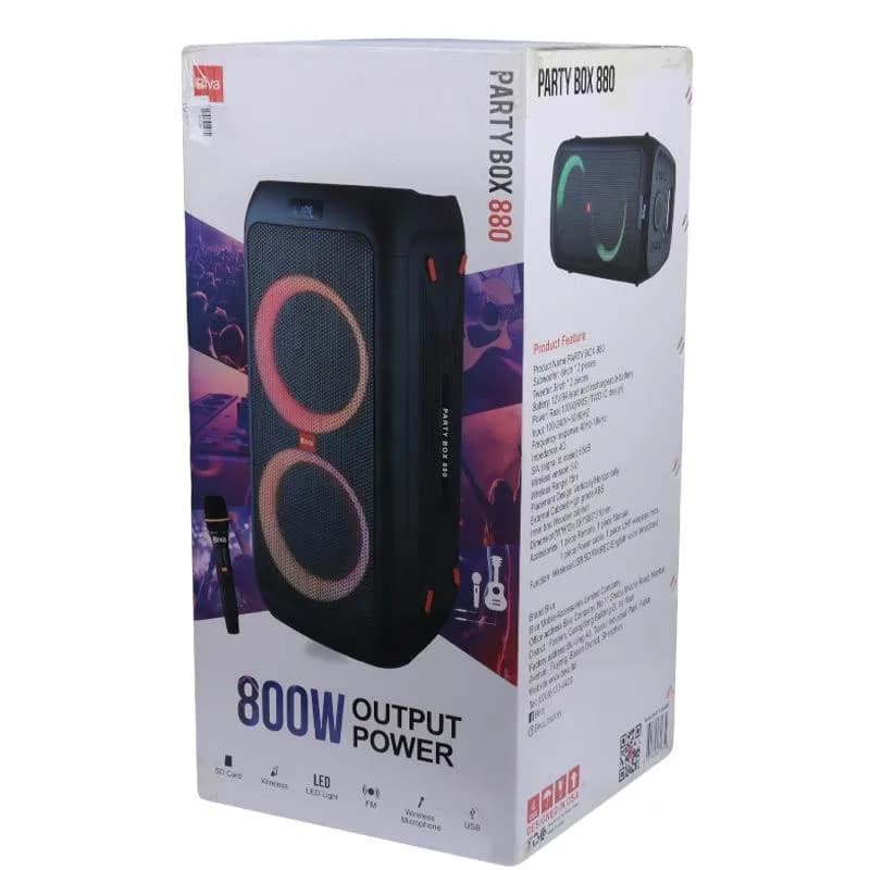 اسپیکر بلوتوث بیوا Biva Party Box 880 توان 100 وات رم و فلش خور — تصویر ۴