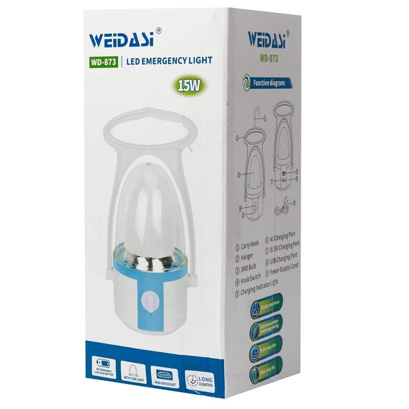 چراغ شارژی فانوسی ویداسی (Weidasi) مدل WD-873 — تصویر ۲