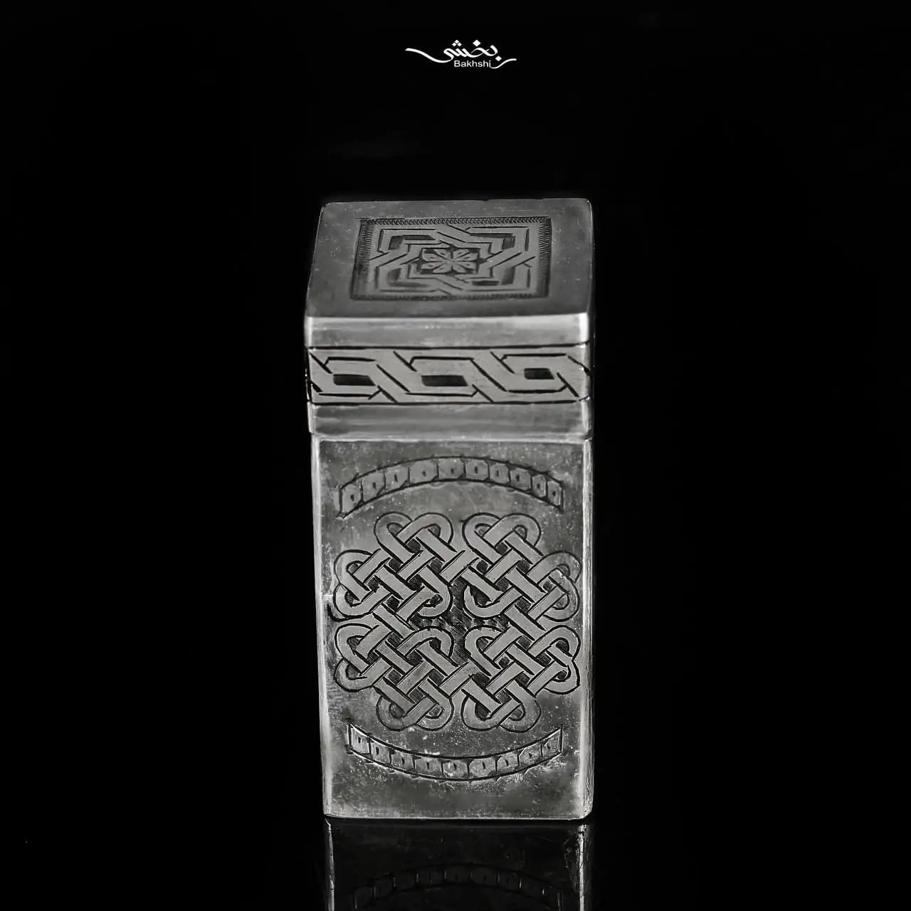 جعبه نقره مستطیل درب دار قلم کانداک — تصویر ۳