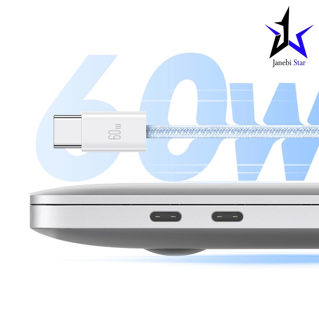 کابل شارژ دوسر تایپ سی Usams SJ656 60W — تصویر ۳