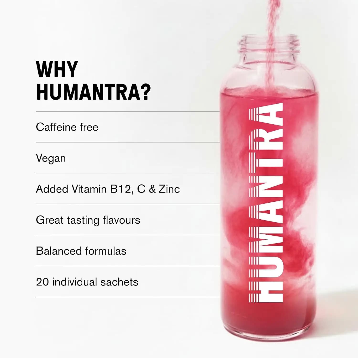 پودر الکترولیت HUMANTRA | Humantra Electrolytes Powder بلکچری 20 ساشه — تصویر ۳