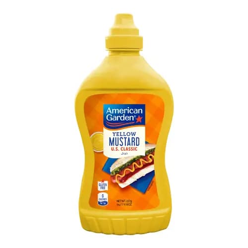 سس خردل بدون گلوتن امریکن گاردن 227 گرم – American Garden Yellow Mustard — تصویر ۲