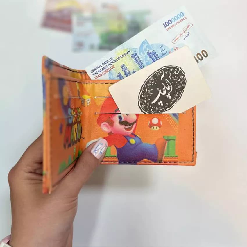 کیف پول چرمی طرح سوپر ماریو Super Mario Orange — تصویر ۲