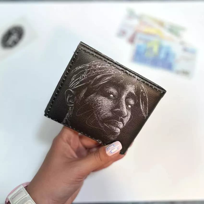 کیف پول چرمی طرح توپاک Tupac