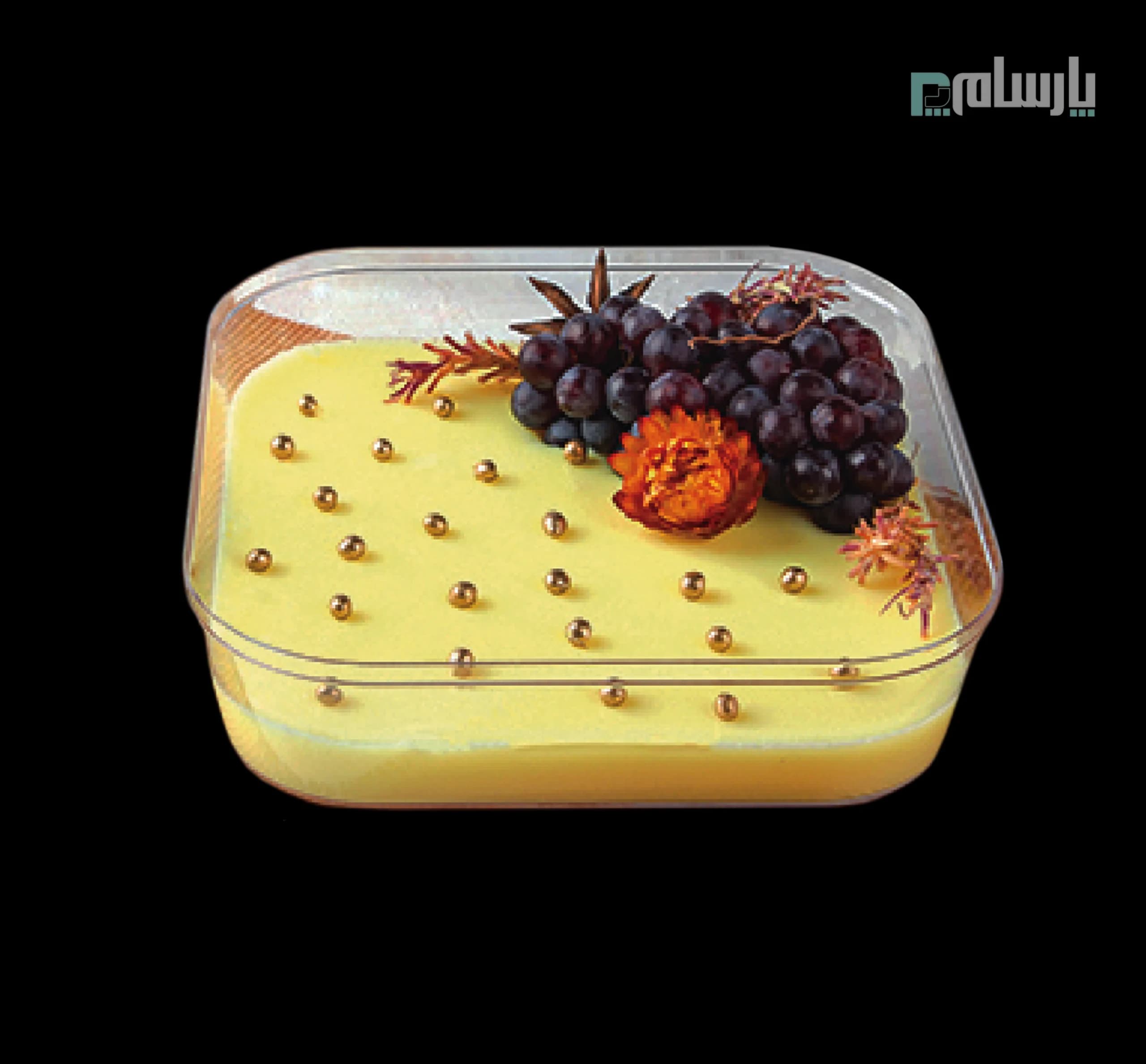 ظرف دسری رز طلقی شفاف 500 سی سی درب دار برنا