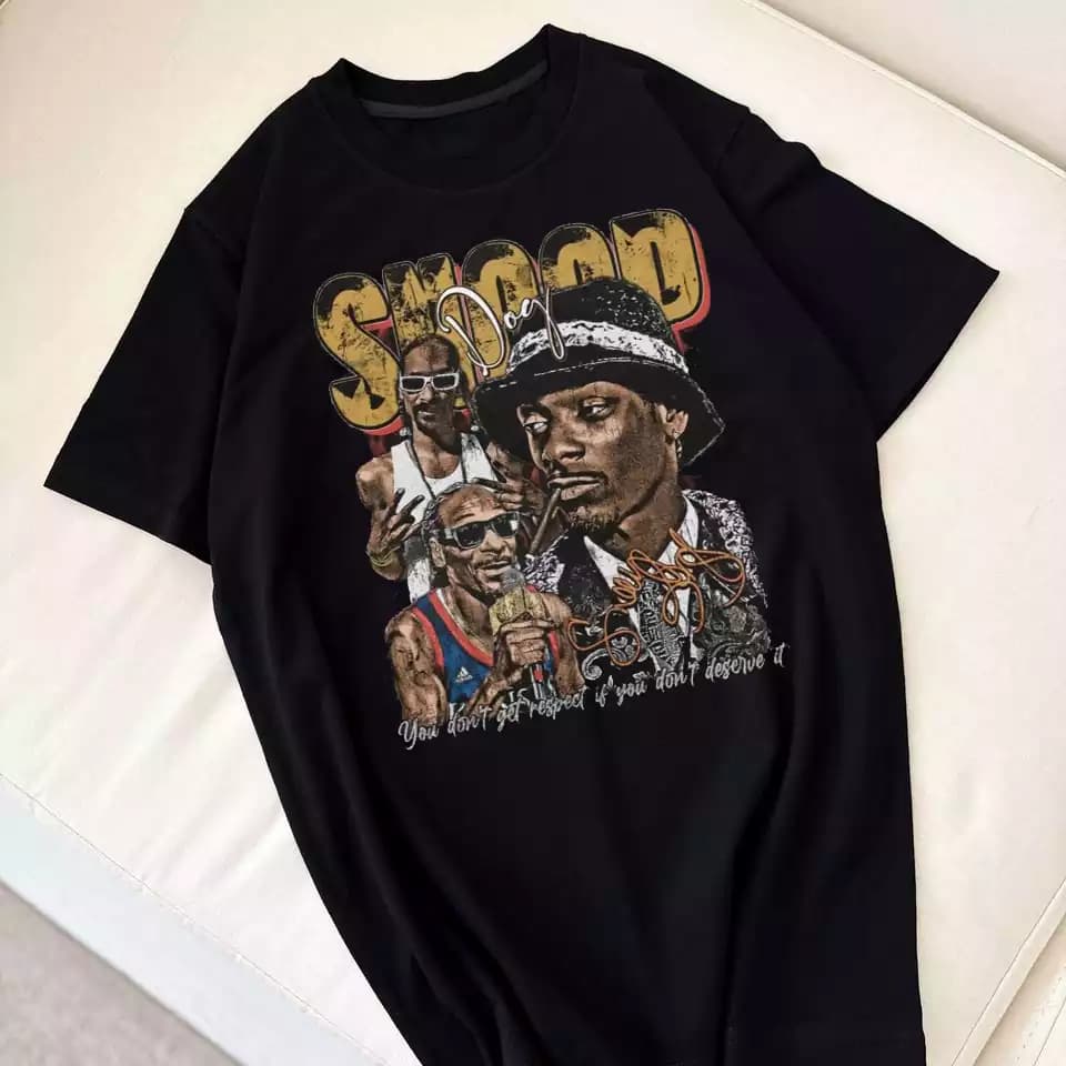تیشرت نخ پنبه طرح Snoop Dogg Vintage