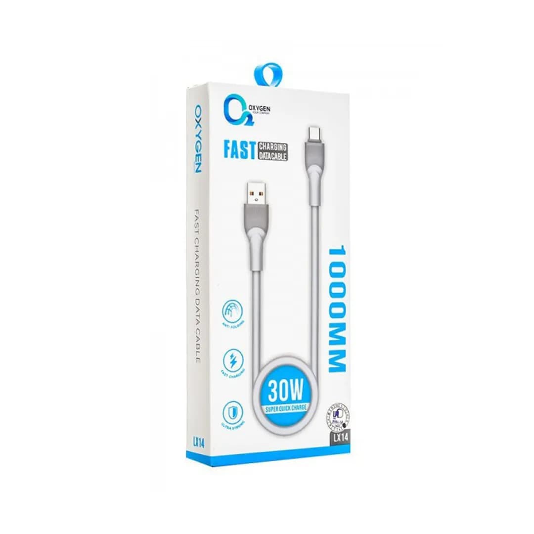 کابل دیتا و شارژ USB به لایتنینگ اکسیژن مدل LX-14 — تصویر ۳