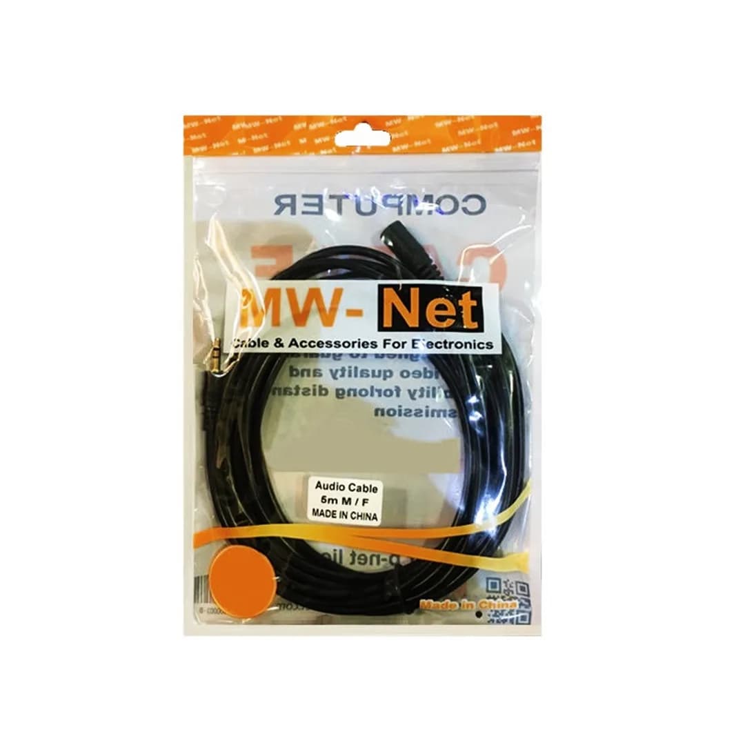 کابل افزایش طول AUX ام دبلیو نت مدل M/F طول 1.5 متر — تصویر ۲