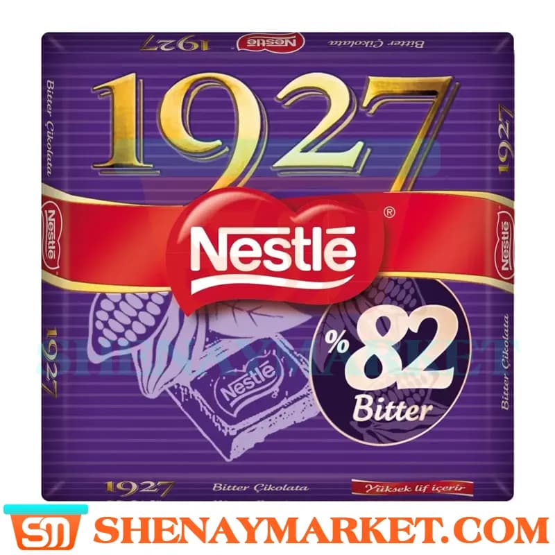 شکلات تخته ای نستله 1927 با شکلات 82% تلخ 60 گرم (بسته 6 عددی)