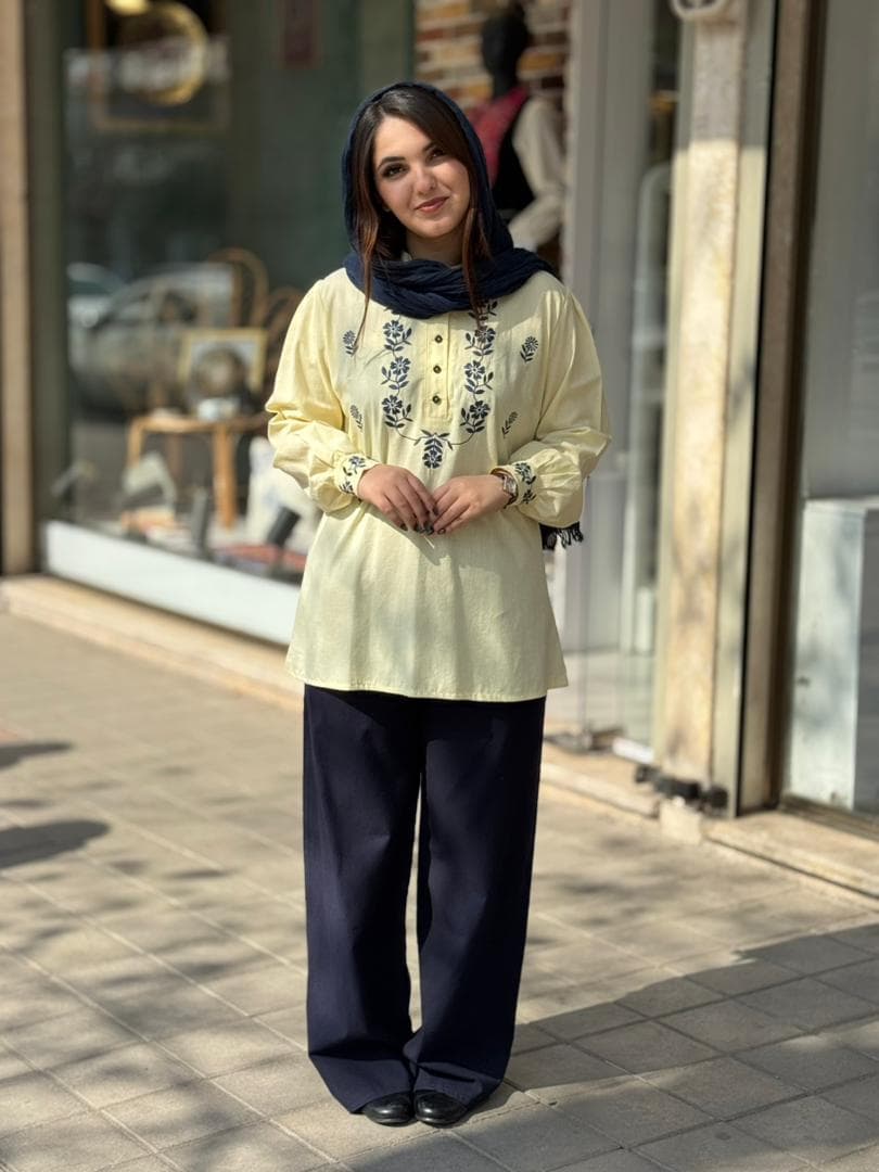 ست دوتیکه مانیدا لیمویی سورمه ای — تصویر ۳