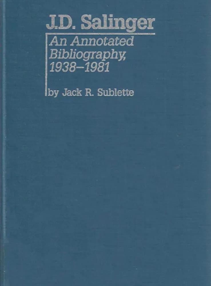 کتاب Salinger Annotated Bibliography (کتابشناسی توصیفی سلینجر) نسخه انگلیسی PDF | جی. اس. سلت