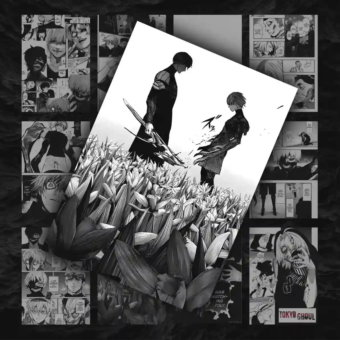 پک 12 عددی مانگا دیواری توکیوغول (1) | Tokyo Ghoul