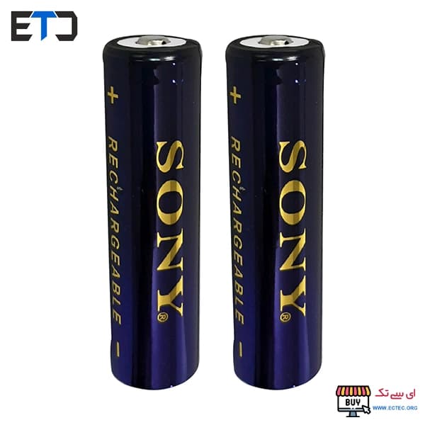 باتری لیتیوم یون قابل شارژ 10000 میلی آمپر سونی ICR-18650 نوک دار — تصویر ۴
