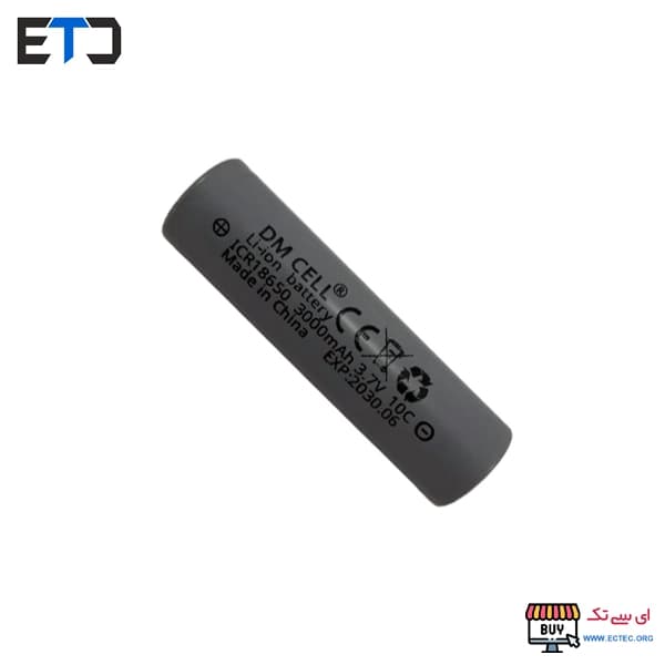 باتری 3.7 ولت 3000 میلی آمپر DM CELL سایز 18650 — تصویر ۳