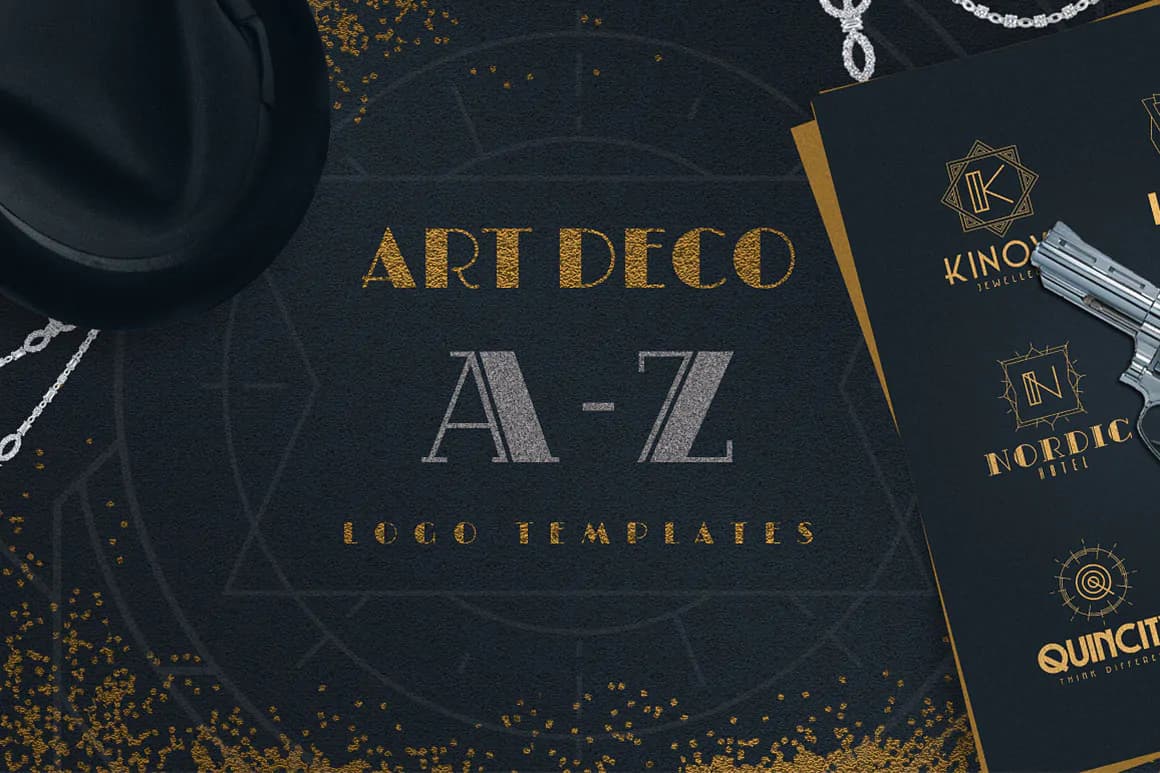 لوگو حروف A – Z با طرح Art Deco