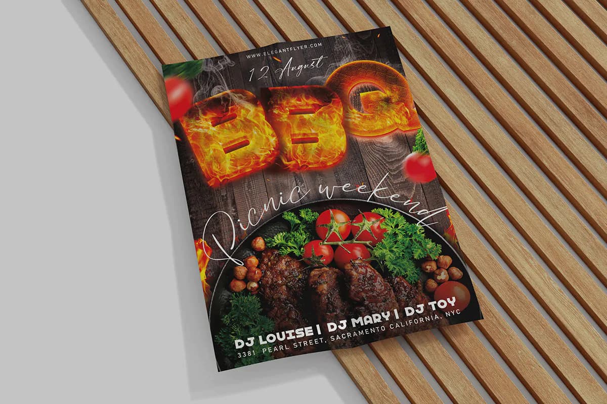 طرح تراکت BBQ – تک فایل