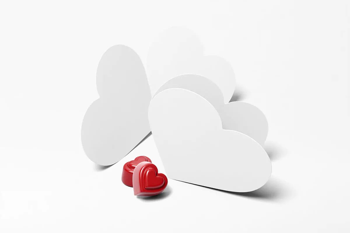 موکاپ کارت ولنتاین — تصویر ۴