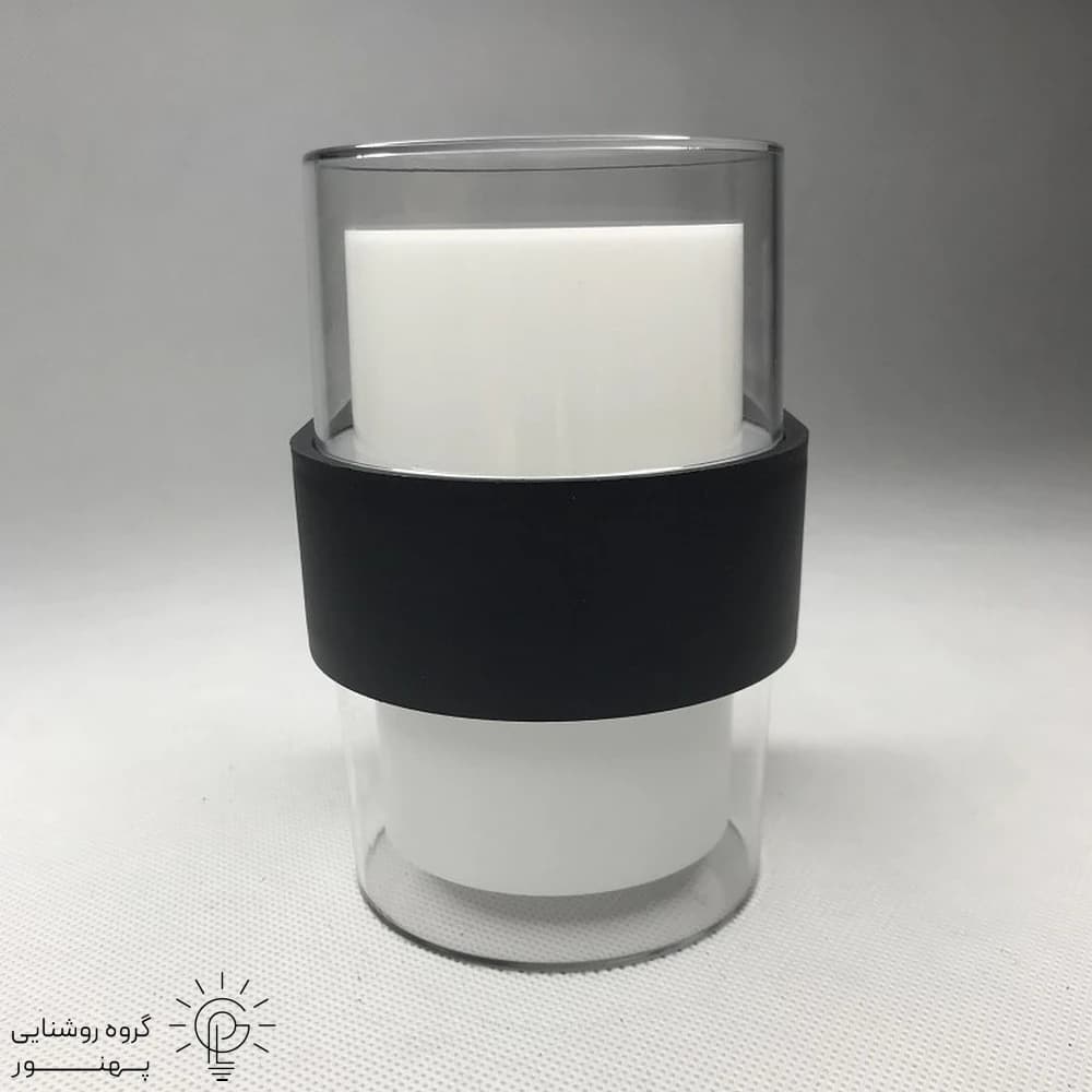 چراغ ديوارى استوانه گرد گلس دو طرف نور 12وات SMD بدنه الومینیوم کد 5122 — تصویر ۳
