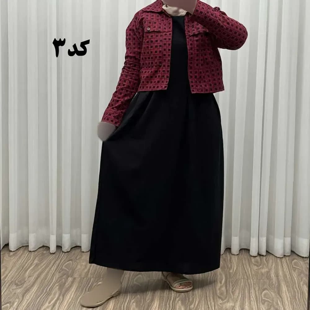 ست سارافون و رویه لینن زنانه مدل شکوفه فری سایز تا 46 چهارفصل شیک و راحت — تصویر ۵