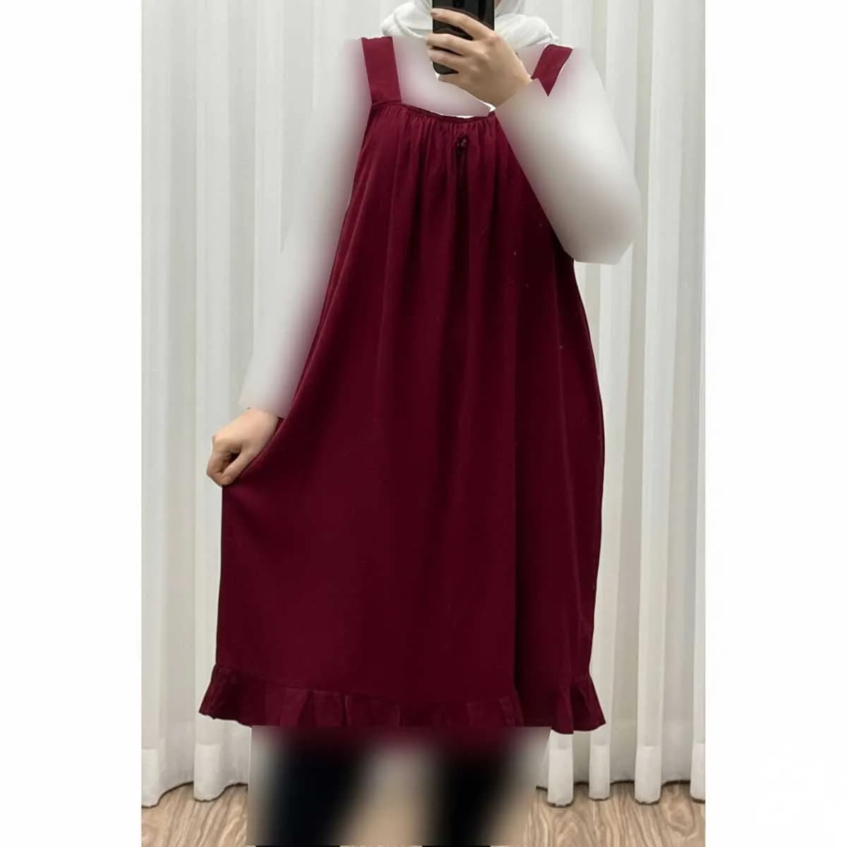 سارافون راحتی نخی شسته شده فری سایز تا 54 تنخور شیک و راحت چهارفصل بدون ابرفت و رنگ رفت — تصویر ۲