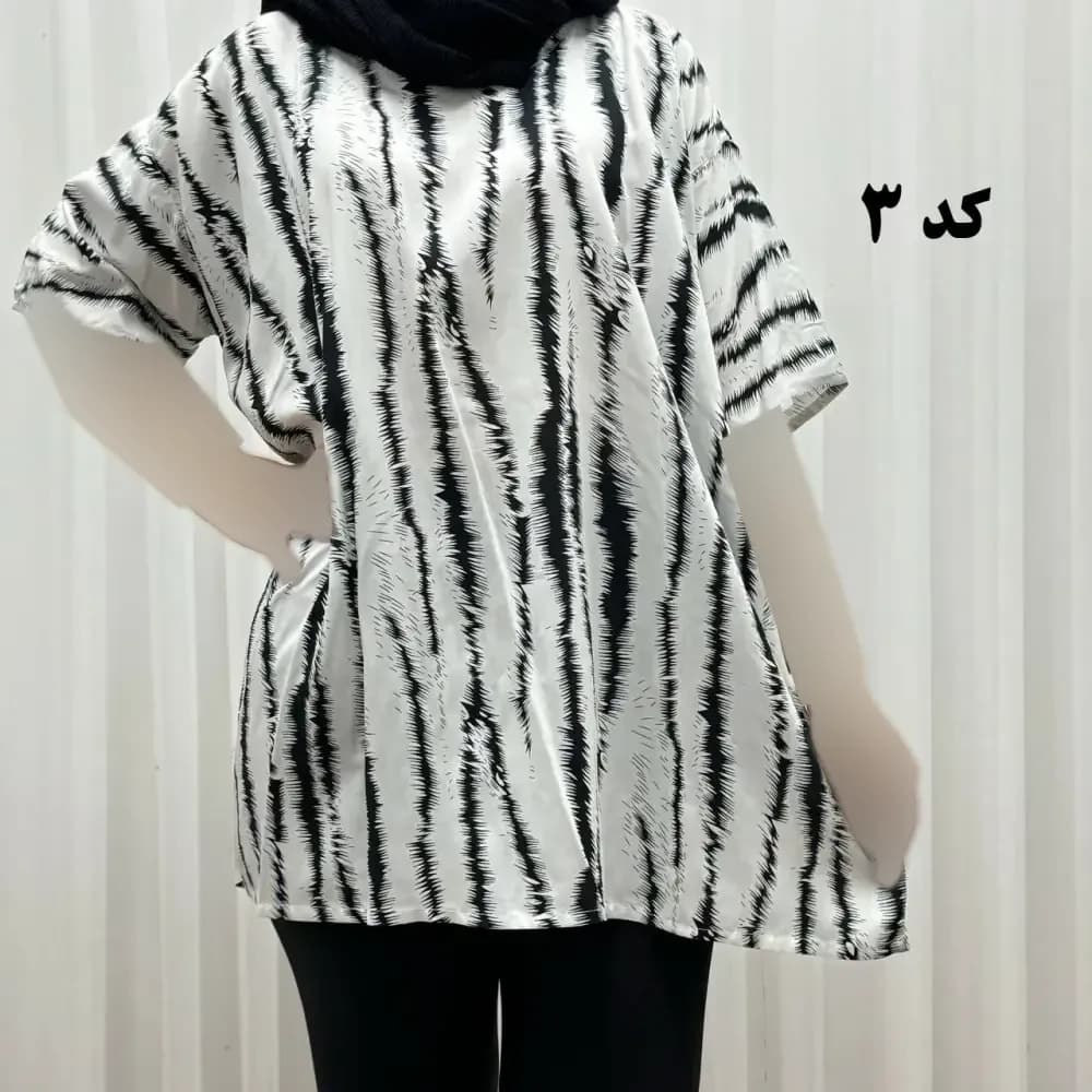 تیشرت نخی فری سایز زنانه تا سایز 52 چهارفصل تن خور شیک و راحت بدون سایه اندازی — تصویر ۱۰