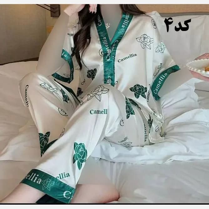 بلوز شلوار ساتن وارداتی زنانه کد 1277 شیک و راحت چهارفصل سایز XL 2XL — تصویر ۶