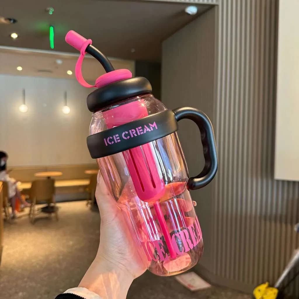 قمقمه فانتزی نیدار طرح بستنی دستهدار حجم 1300ml — تصویر ۲