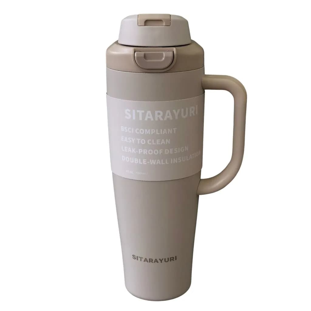 تراول ماگ استیل سیتارایوری مدل دو حالته دسته دار 1200ml — تصویر ۲