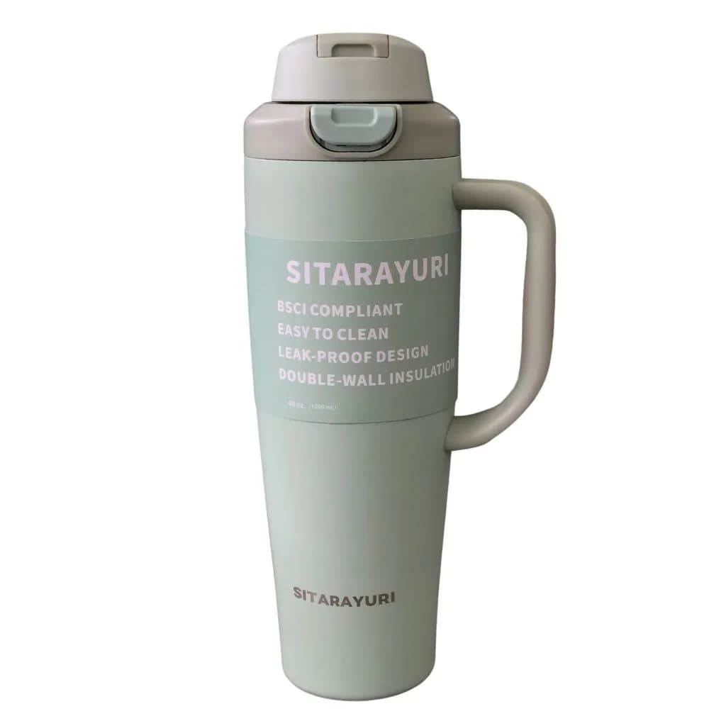 تراول ماگ استیل سیتارایوری مدل دو حالته دسته دار 1200ml — تصویر ۶